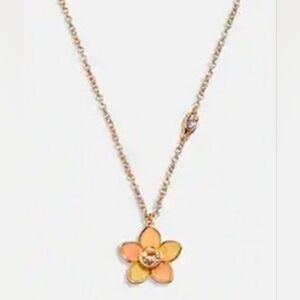 NWT Coach Transparent Wildflower Necklace